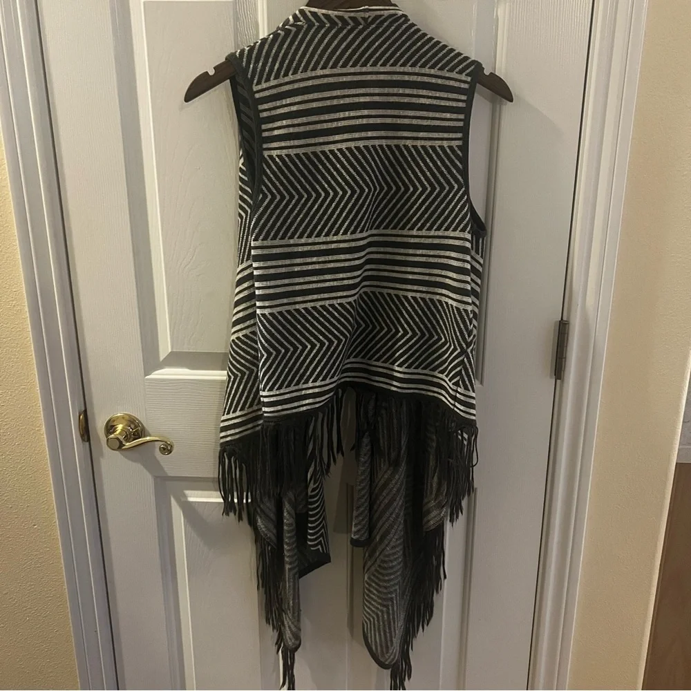 Forever 21 Striped Fringe Open Cardigan. Size small.